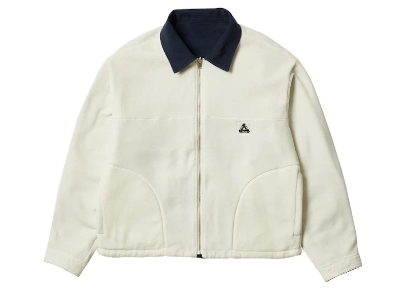 Palace Reversible Canvas Fleece Jacket Navy/Natural