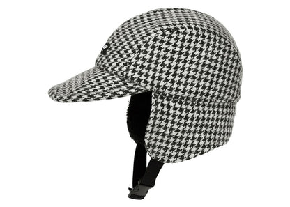 Palace Reverso Earflap 4-Panel Houndstooth White
