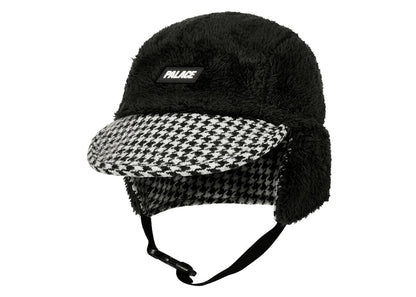Palace Reverso Earflap 4-Panel Houndstooth White