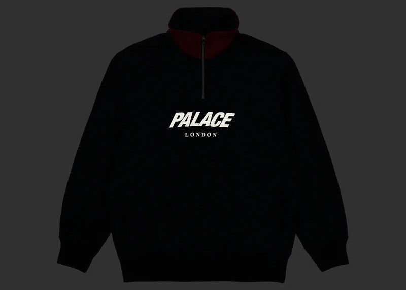 Palace Rib 1/4 Zip Funnel Navy