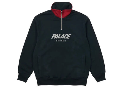 Palace Rib 1/4 Zip Funnel Navy