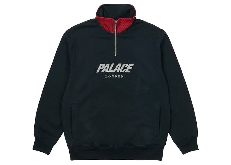 Palace Rib 1/4 Zip Funnel Navy