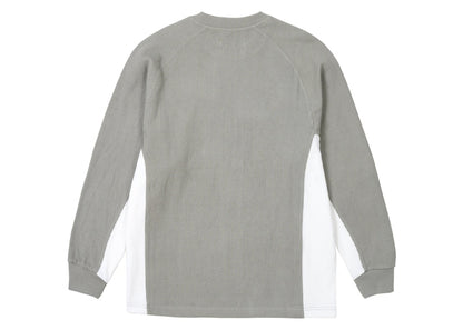 Palace Rib Jersey Longsleeve Concrete Grey/White