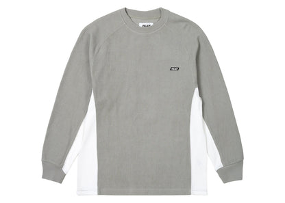 Palace Rib Jersey Longsleeve Concrete Grey/White
