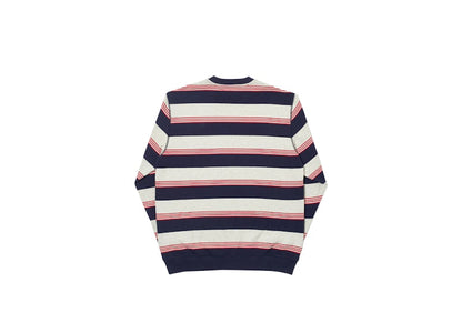 Palace Ribbed for Pleasure Crew Marl/Red/Navy