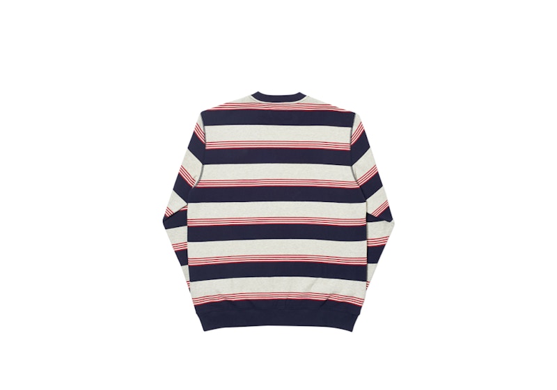 Palace Ribbed for Pleasure Crew Marl/Red/Navy