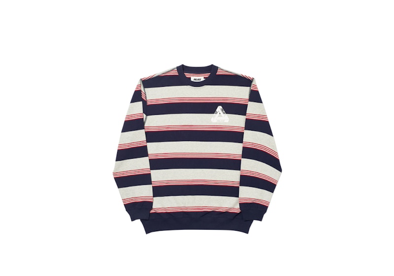 Palace Ribbed for Pleasure Crew Marl/Red/Navy