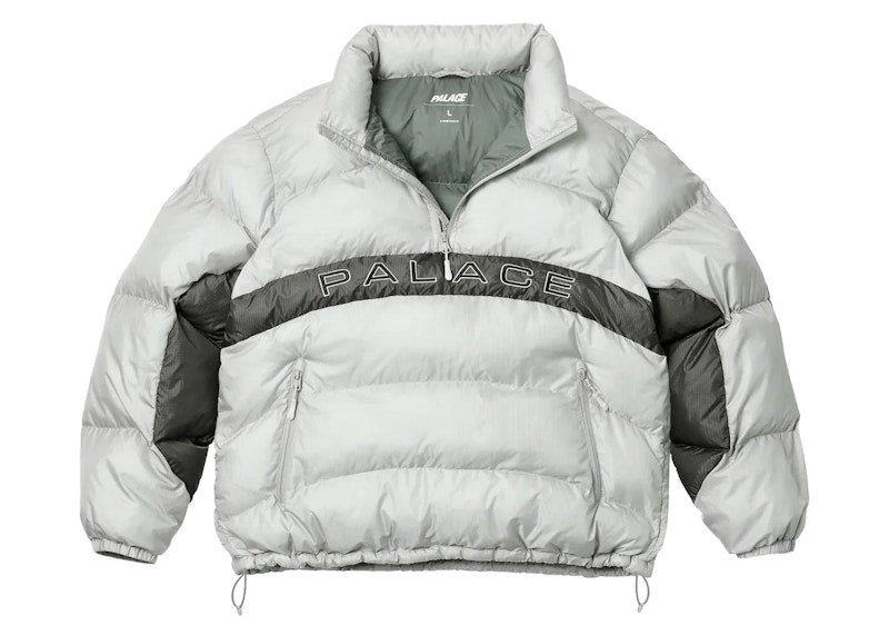 Palace Ripstop Arc Puffer Jacket Grey