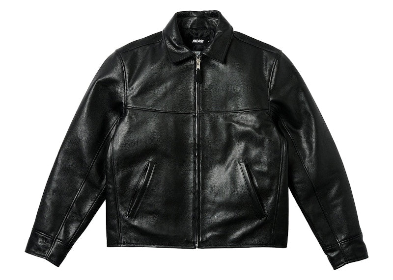 Palace Safe Hands Leather Jacket Black