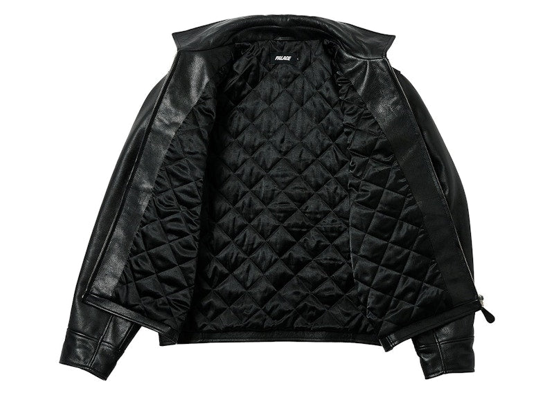 Palace Safe Hands Leather Jacket Black