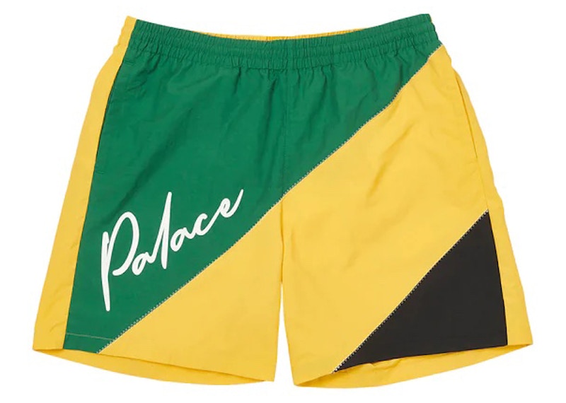 Palace Sail Shorts Green/Yellow/Black
