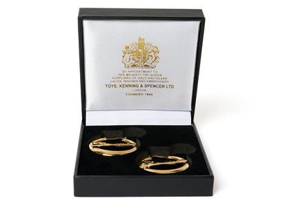 Palace Script Hoop Earrings Gold