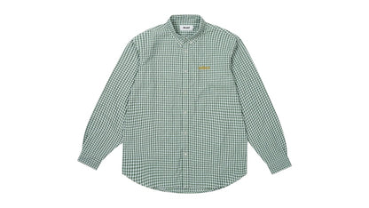 Palace Seersucker Oxford Shirt Green Gingham