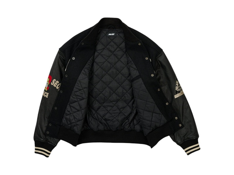 Palace Seoul 2 Seoul Varsity Jacket Black