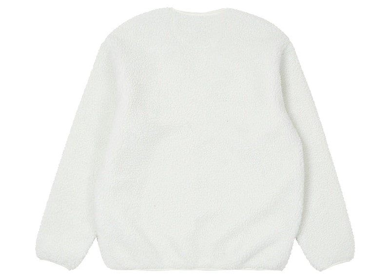 Palace Shearling Cardigan White