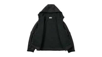 Palace Sherpa Faux Suede Hooded Jacket Black