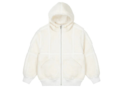 Palace Sherpa Hooded Jacket Off White