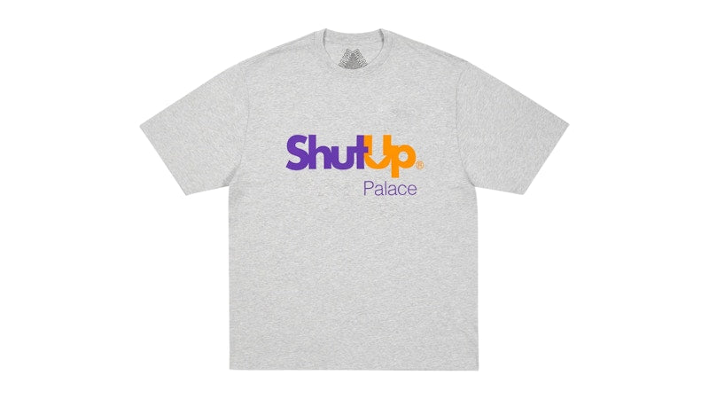Palace Shut Up T-Shirt Grey Marl