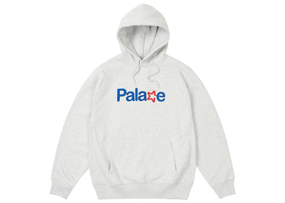 Palace Signature Hood (FW23) Grey Marl