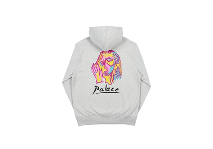 Palace Signature Hood Grey Marl