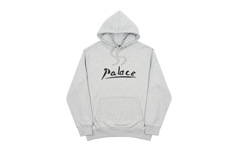Palace Signature Hood Grey Marl