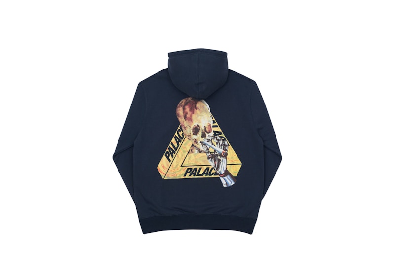 Palace Skeledon Hood Navy/Yellow