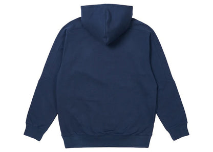 Palace Slant 1/4 Zip Hood Blue