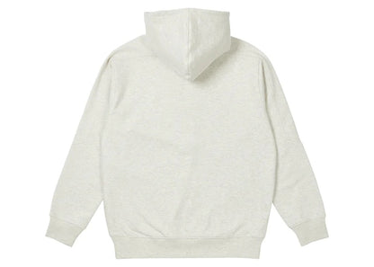Palace Slant 1/4 Zip Hood Light Grey Marl