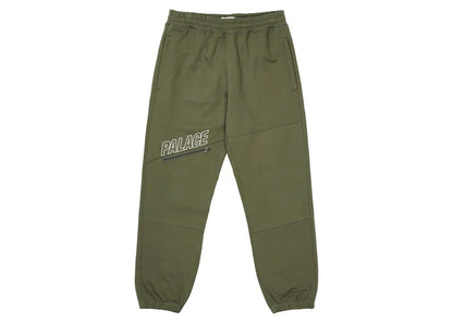 Palace Slant Zip Joggers Green