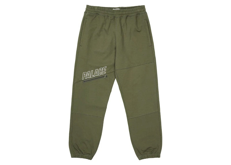 Palace Slant Zip Joggers Green