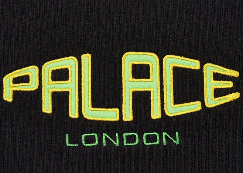 Palace Spaced Logo Drop Shoulder Hood Black