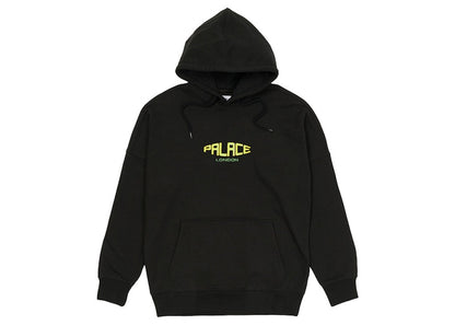 Palace Spaced Logo Drop Shoulder Hood Black