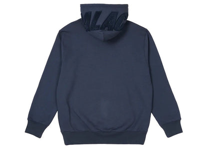 Palace Spell Out Chenille Hood Navy