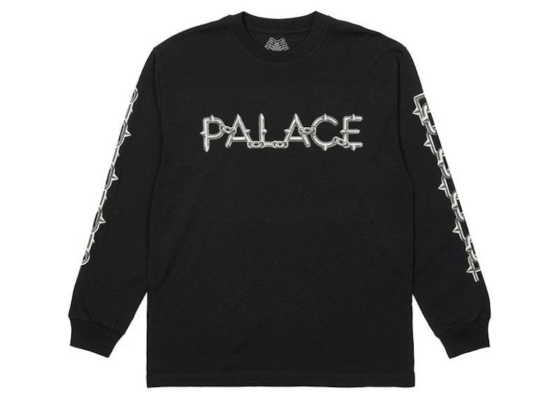 Palace Spike L/S Tee Black