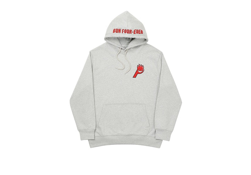Palace Spitfire Live To Bun Hood Grey Marl