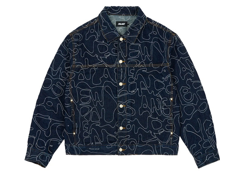 Palace Splat Denim Jacket Indigo