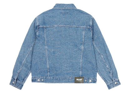Palace Splat Denim Jacket Stone Wash