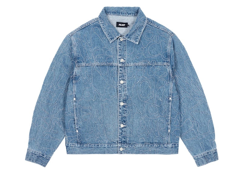 Palace Splat Denim Jacket Stone Wash