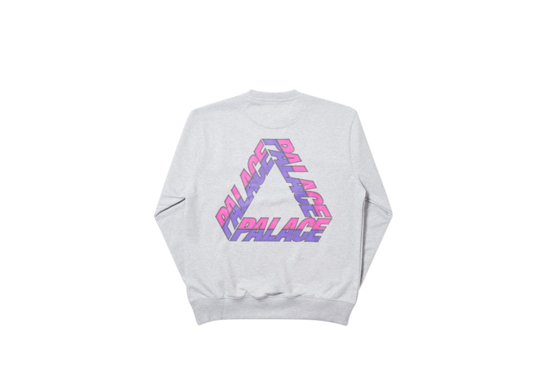 Palace Split P3 Crew Grey Marl