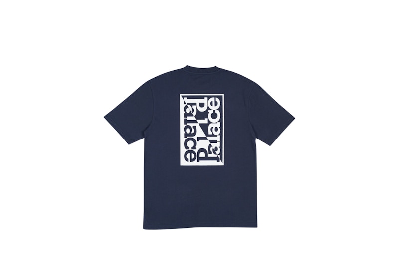 Palace Split T-shirt Navy/White