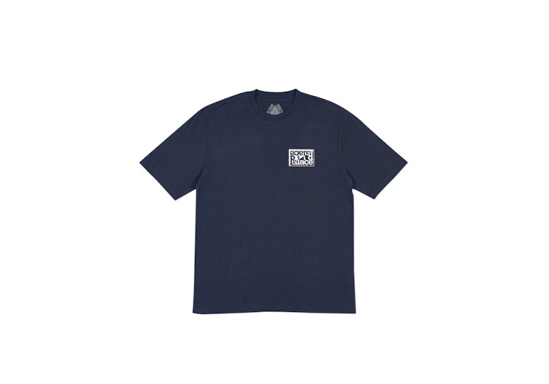 Palace Split T-shirt Navy/White