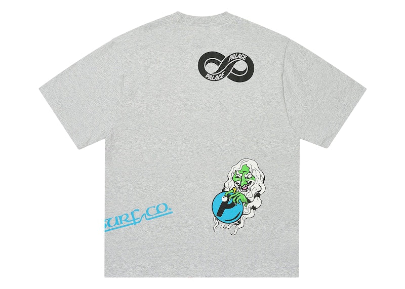 Palace Sponsor T-Shirt Grey Marl