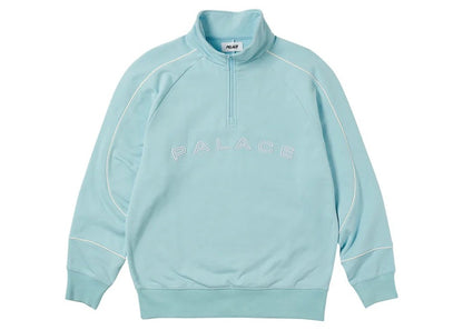 Palace Sport Piped 1/4 Zip Crystalised Blue