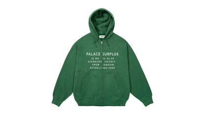 Palace Stamp Waffle Zip Hood Racey Green