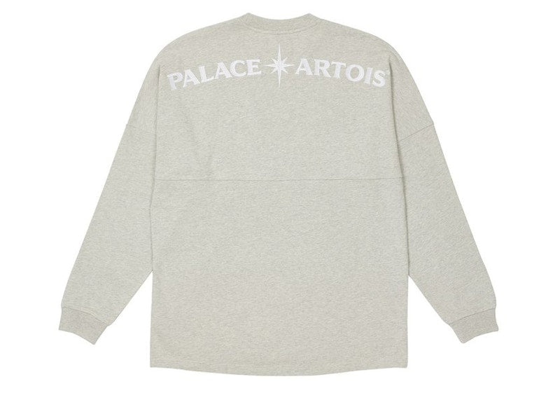 Palace Stella Artois Drop Shoulder Longsleeve Grey Marl