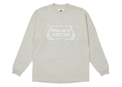 Palace Stella Artois Drop Shoulder Longsleeve Grey Marl