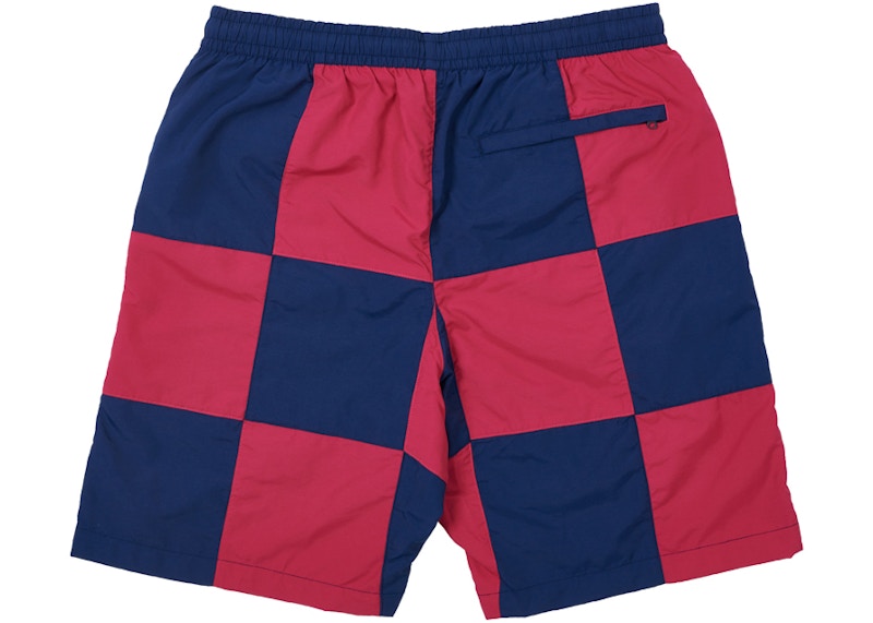 Palace Stitch Up Shell Shorts Navy/Magenta
