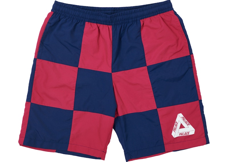 Palace Stitch Up Shell Shorts Navy/Magenta