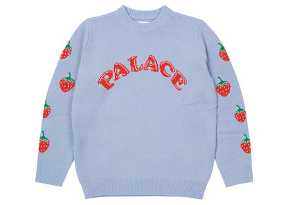 Palace Strawberry Knit Baby Blue