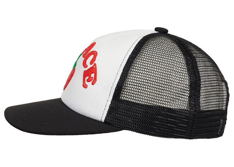 Palace Strawberry Trucker Hat Black